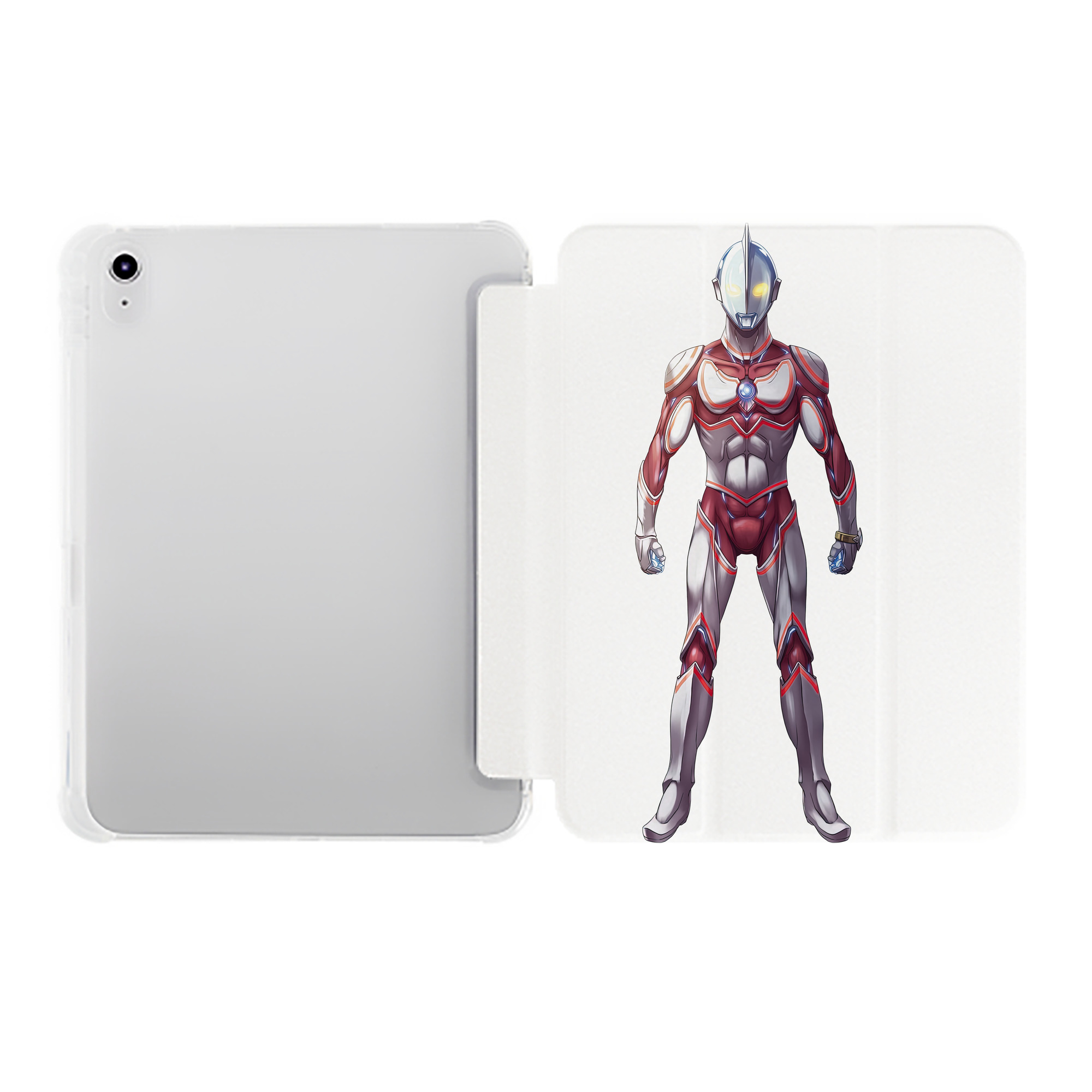 （画像用） ウルトラマン Ultraman IPad ケース ペン収納付き 三つ折りスタンド PUレザー×シリコン 対応機種9.5/10.5/10.9インチ